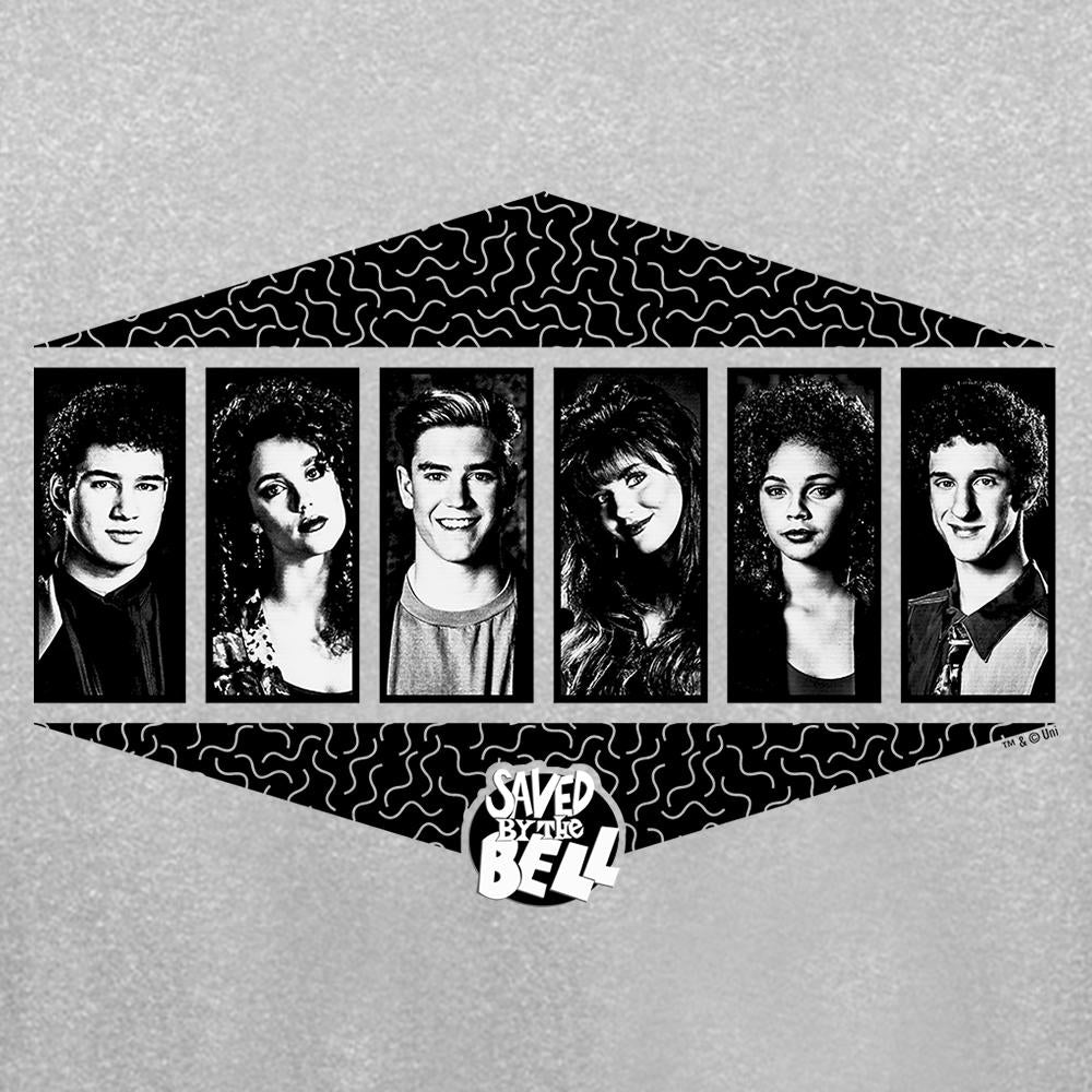 Saved By The Bell Black and White Cast Long Sleeve T-Shirt