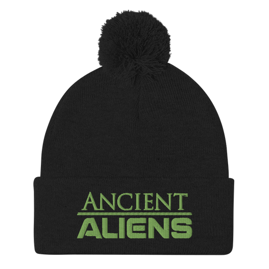 Ancient Aliens Logo Pom Pom Knit Beanie