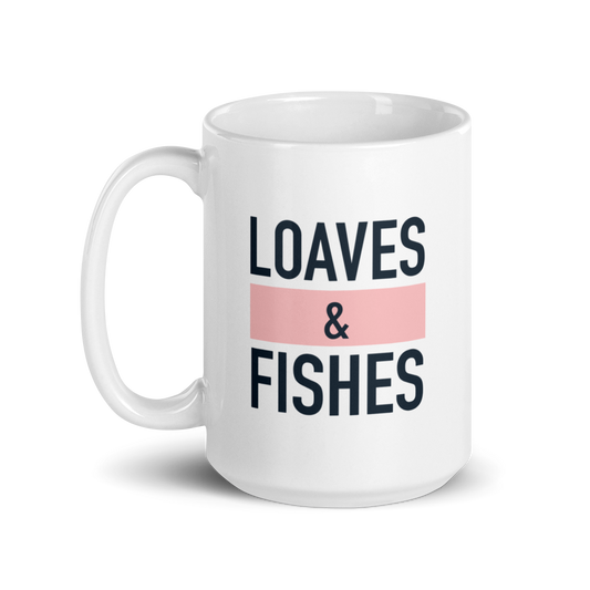 A Black Lady Sketch Show Loaves & Fishes White Mug