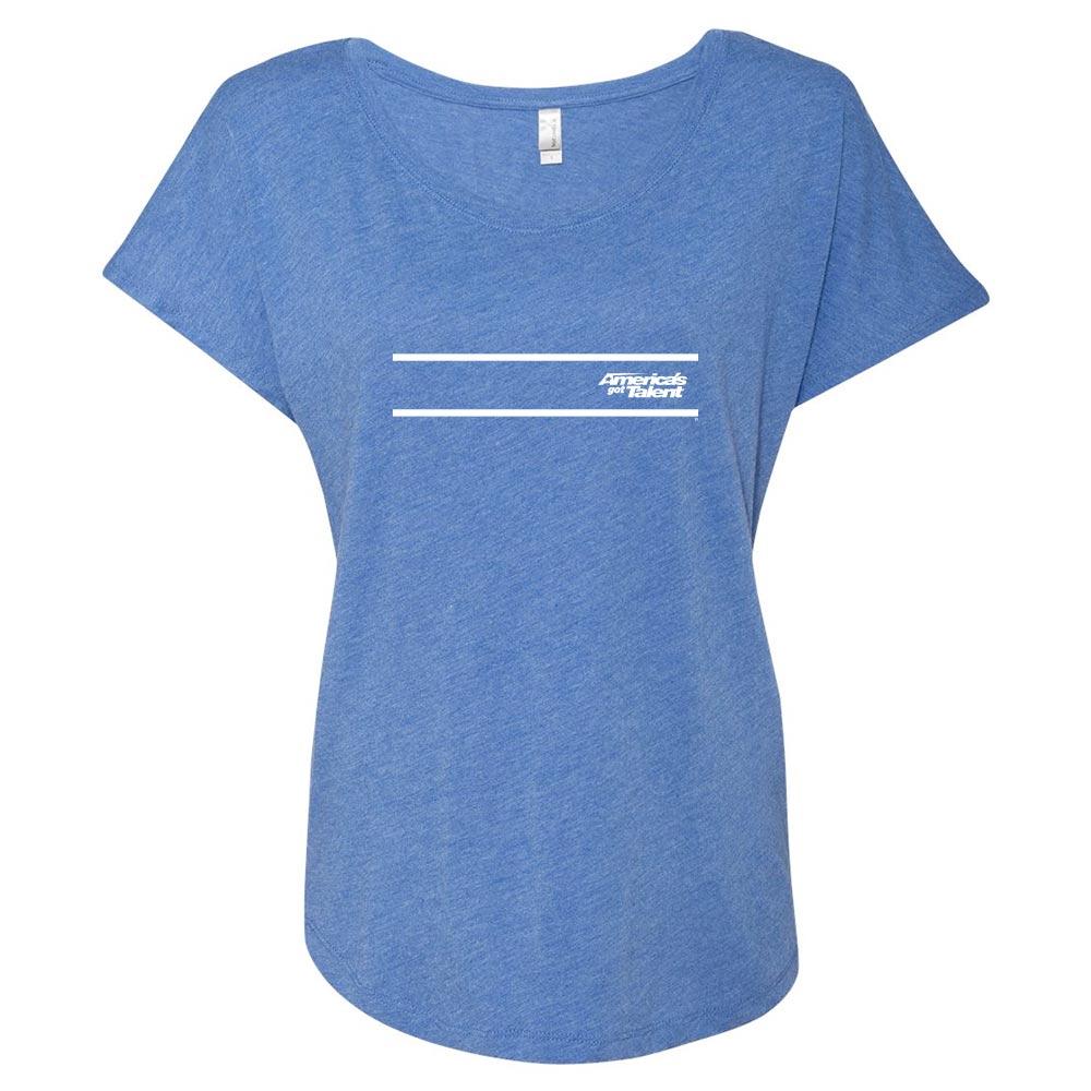 America's Got Talent Striped Women's Tri-Blend Dolman T-Shirt