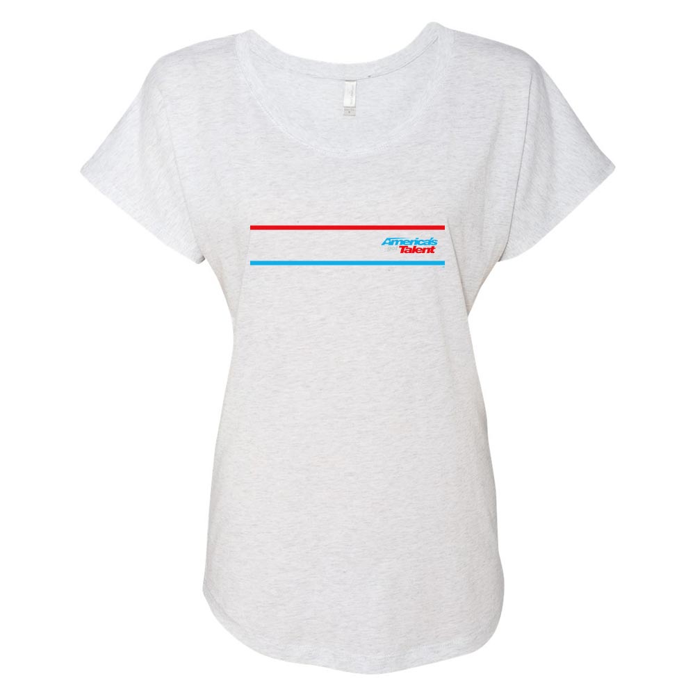 America's Got Talent Striped Women's Tri-Blend Dolman T-Shirt