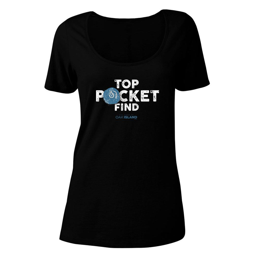 The Curse of Oak Island Top Pocket Find Women's Relaxed Scoop Neck T-Shirt