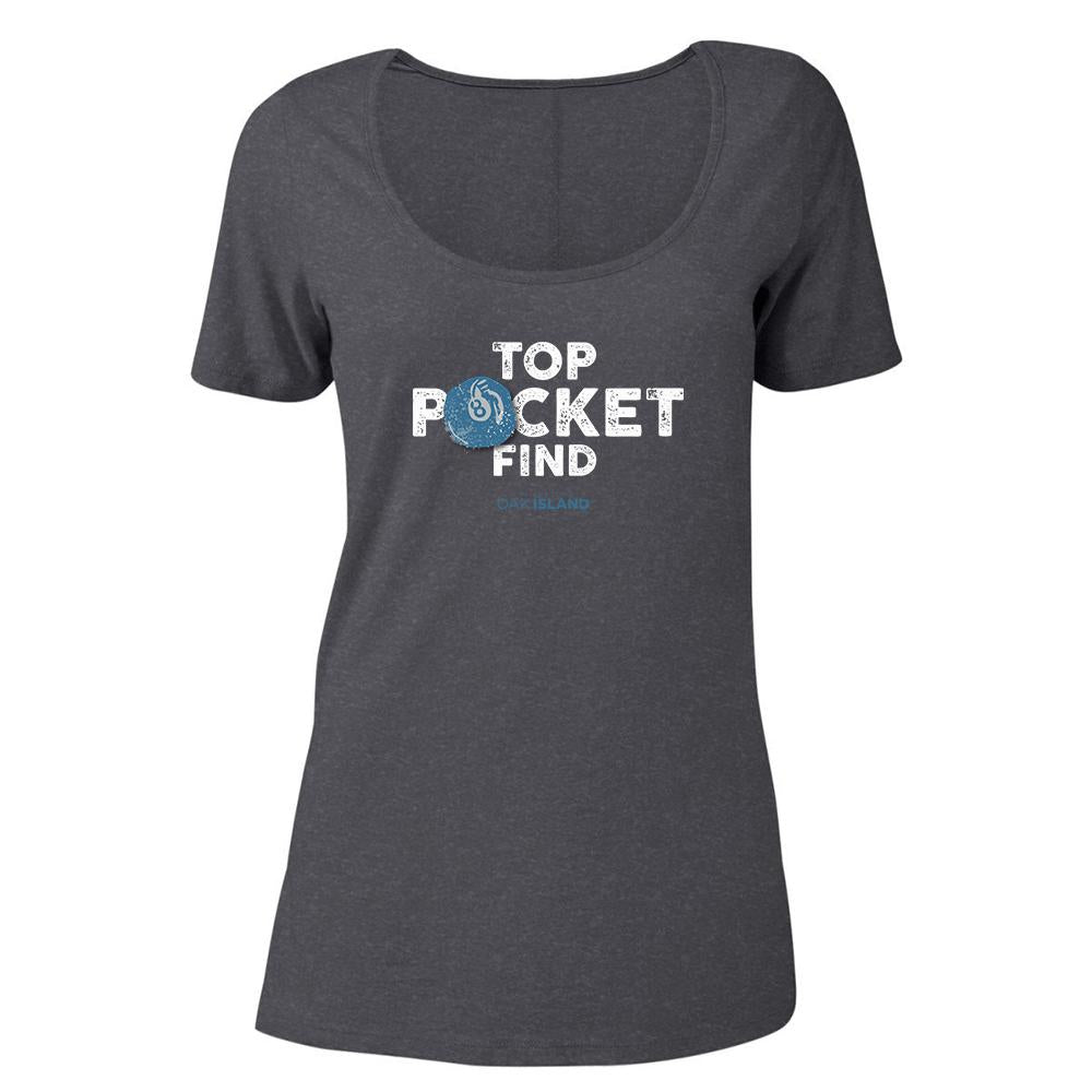 The Curse of Oak Island Top Pocket Find Women's Relaxed Scoop Neck T-Shirt