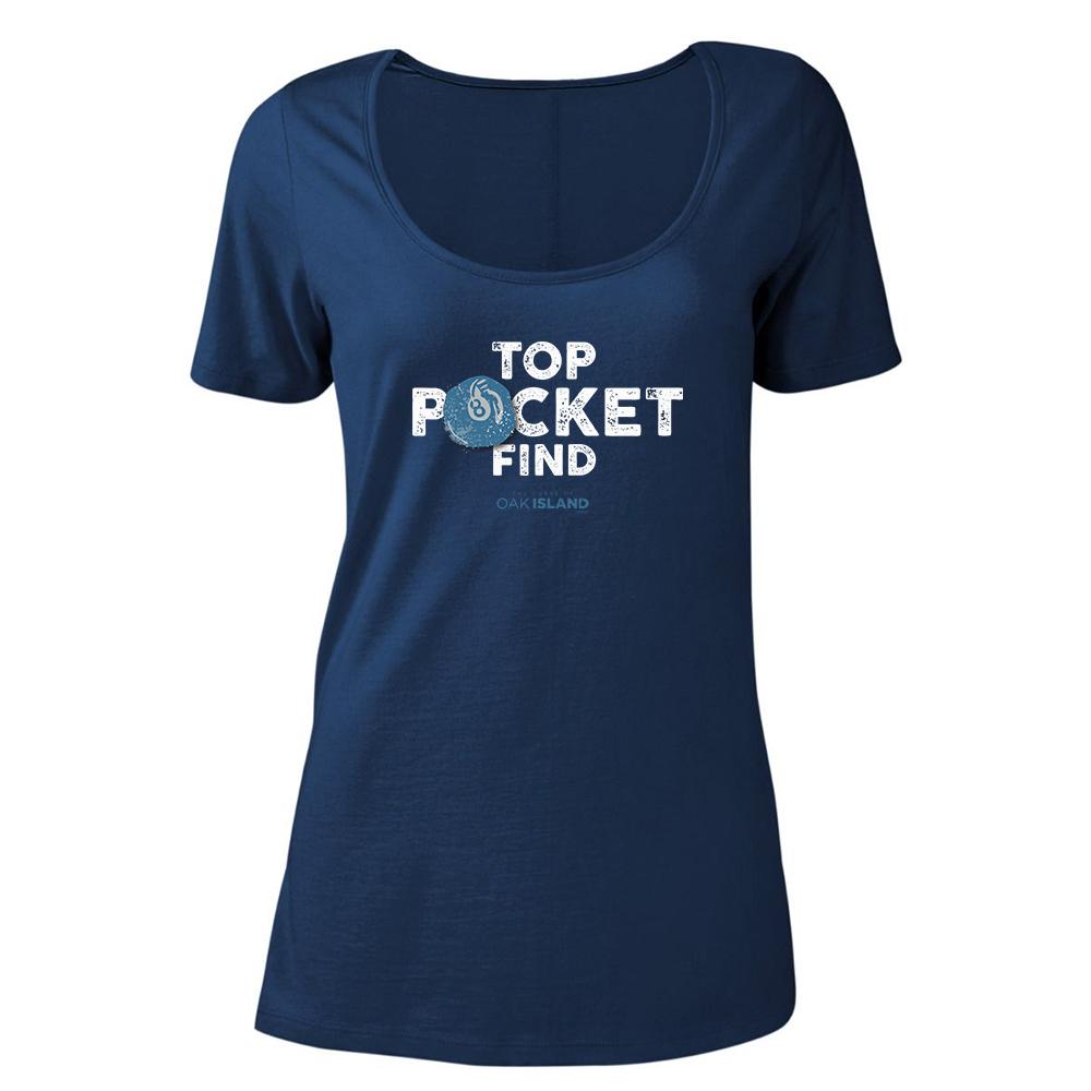 The Curse of Oak Island Top Pocket Find Women's Relaxed Scoop Neck T-Shirt