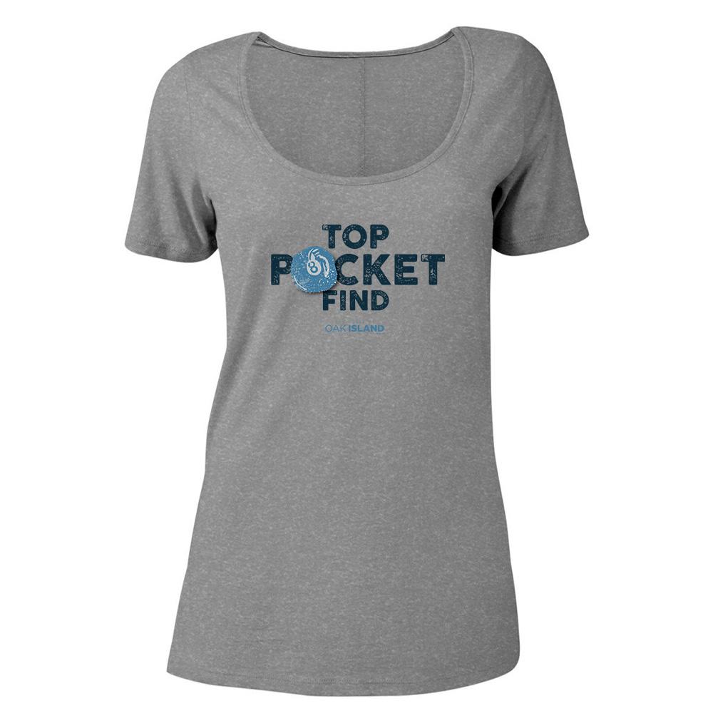The Curse of Oak Island Top Pocket Find Women's Relaxed Scoop Neck T-Shirt