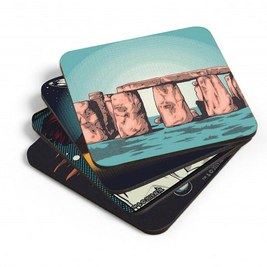 Ancient Aliens Comic Page Coasters - Set of 4
