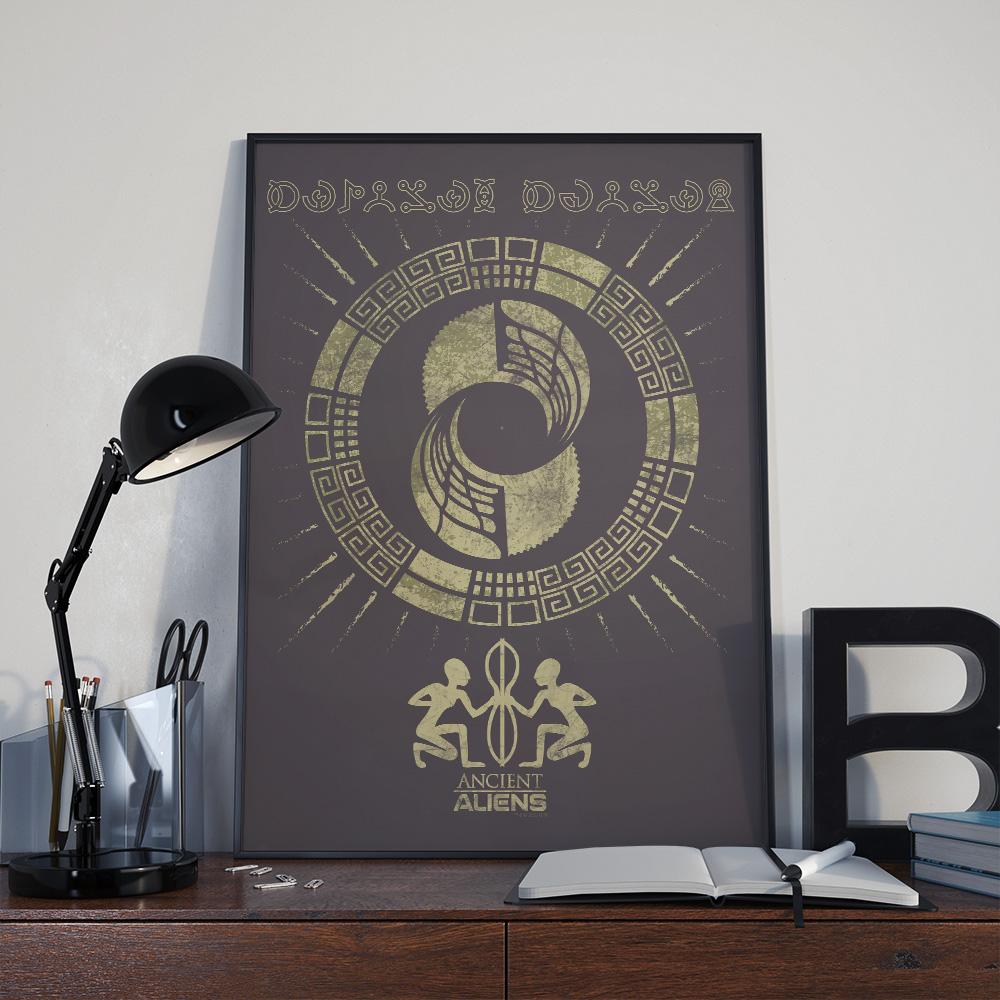 Ancient Aliens Glyphs Poster - 18" x 24"