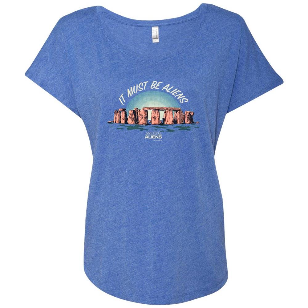Ancient Aliens It Must Be Aliens Women's Tri-Blend Dolman