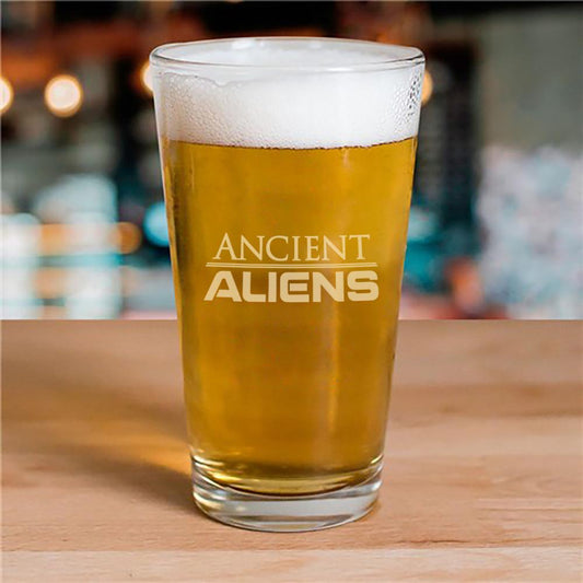 Ancient Aliens Etched Pint Glass