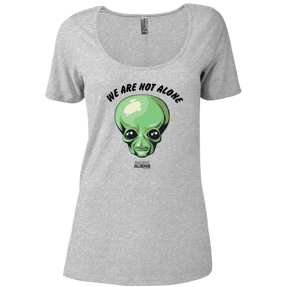 Ancient Aliens We are Not Alone Women's Relaxed Scoop Neck T-Shirt