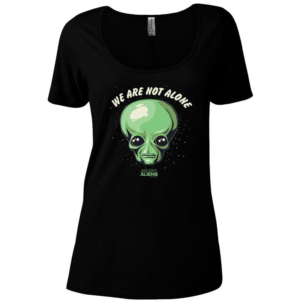 Ancient Aliens We are Not Alone Women's Relaxed Scoop Neck T-Shirt