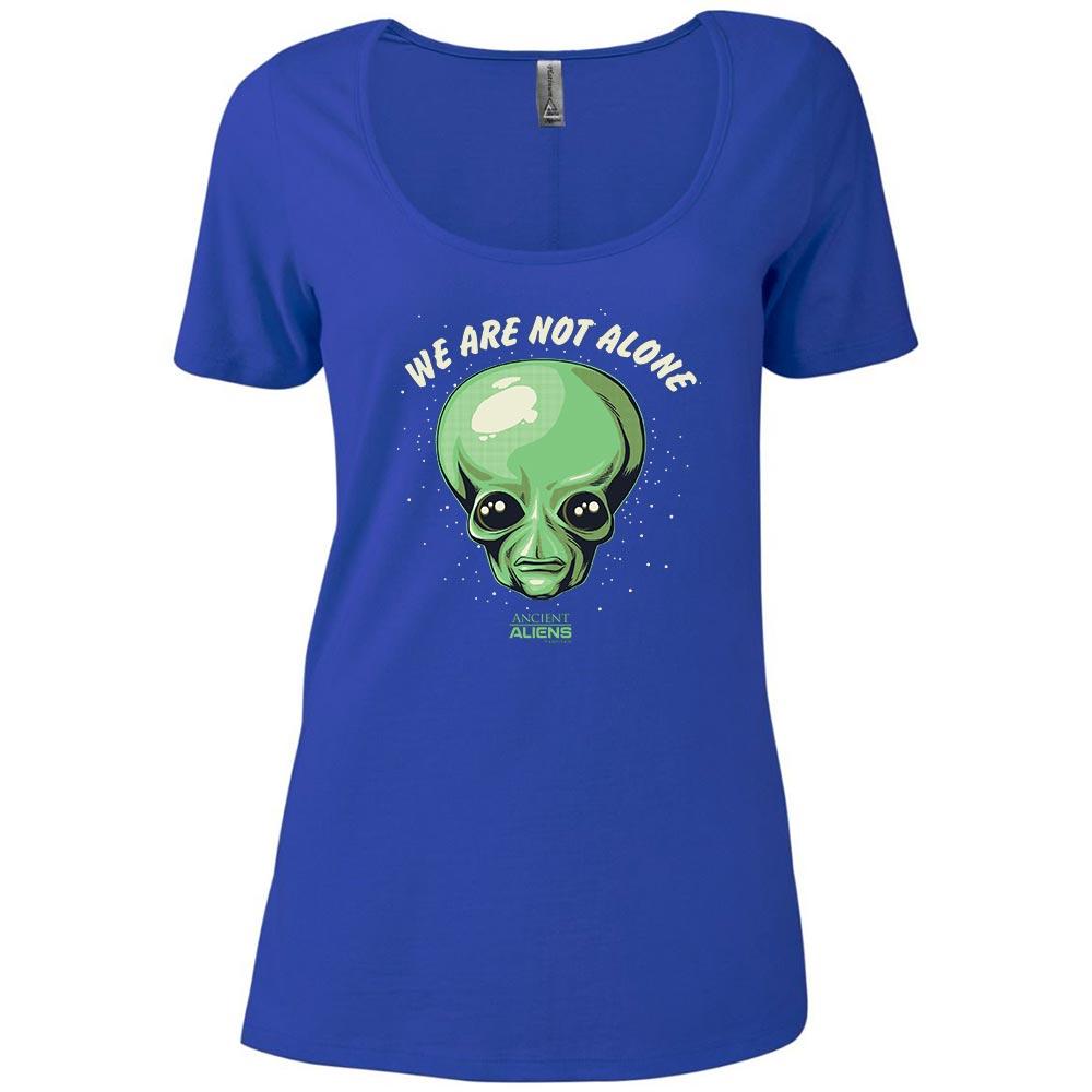 Ancient Aliens We are Not Alone Women's Relaxed Scoop Neck T-Shirt
