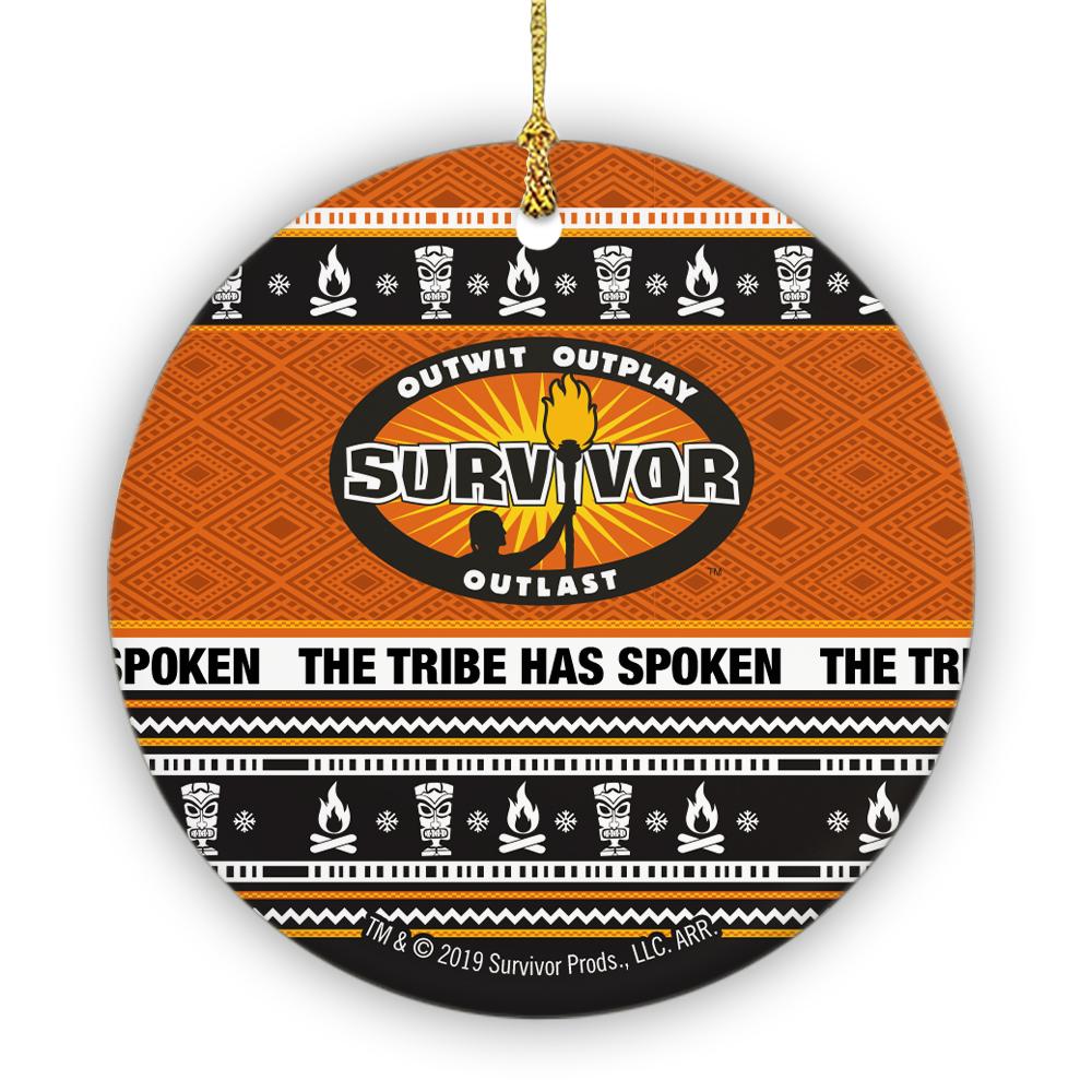 Survivor The Tribe Has Spoken Round Ceramic Ornament | Official CBS Entertainment Store