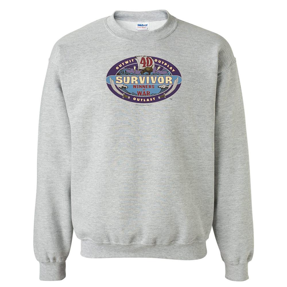 Survivor Season 40 Winners at War Logo Fleece Crewneck Sweatshirt | Official CBS Entertainment Store
