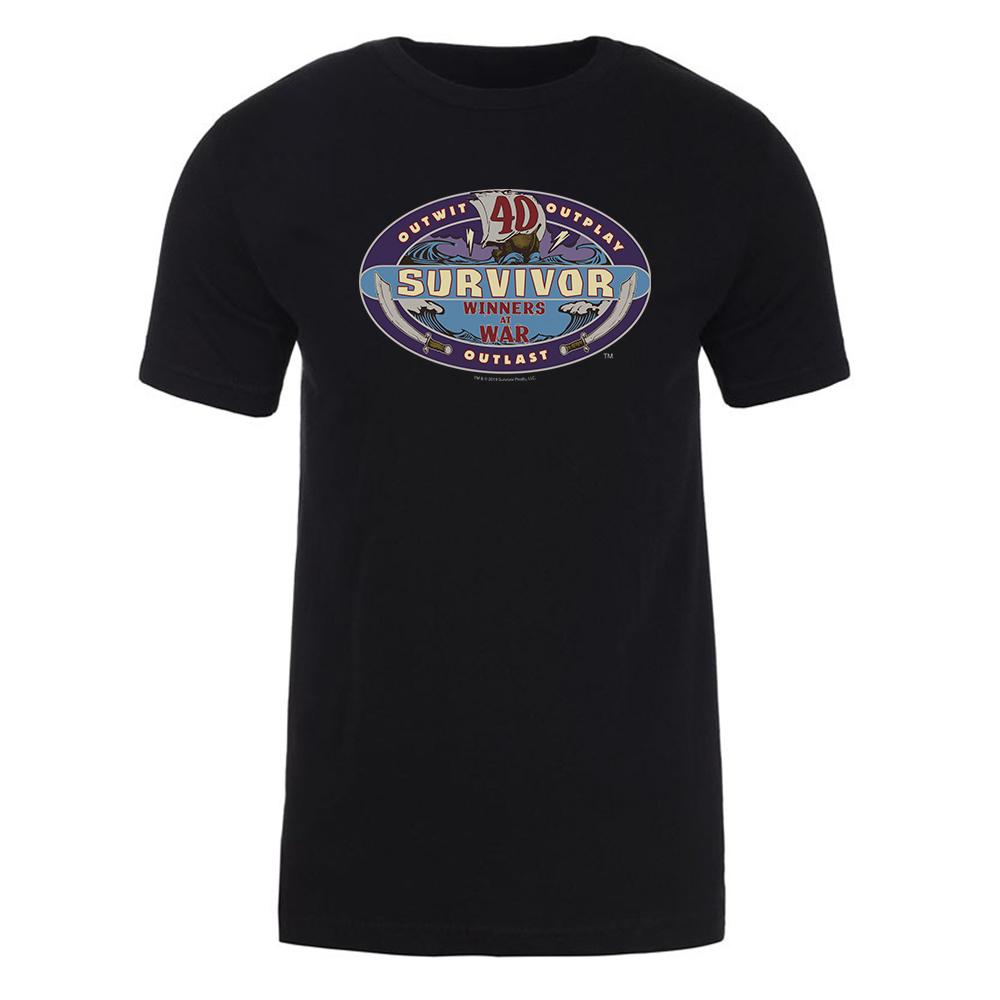 Survivor Season 40 Winners at War Logo Adult Short Sleeve T-Shirt