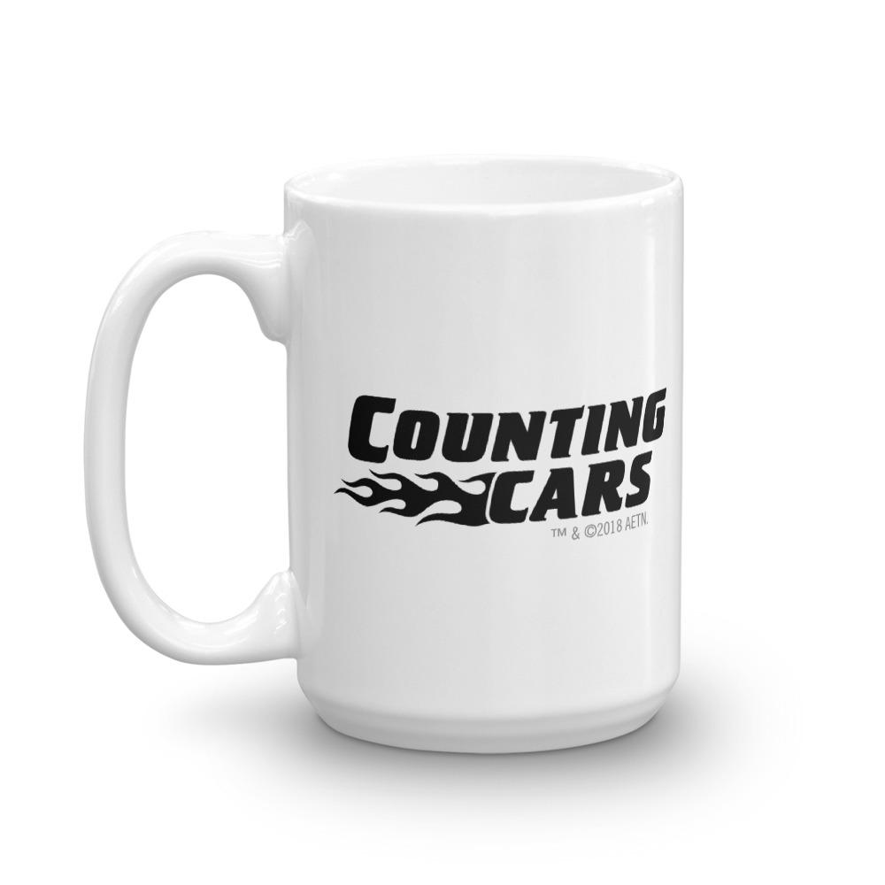 Counting Cars Logo White Mug