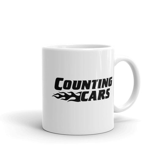 Counting Cars Logo White Mug