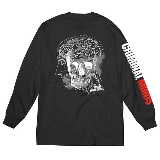 Criminal Minds Danger Logo Adult Long Sleeve T-Shirt | Official CBS Entertainment Store