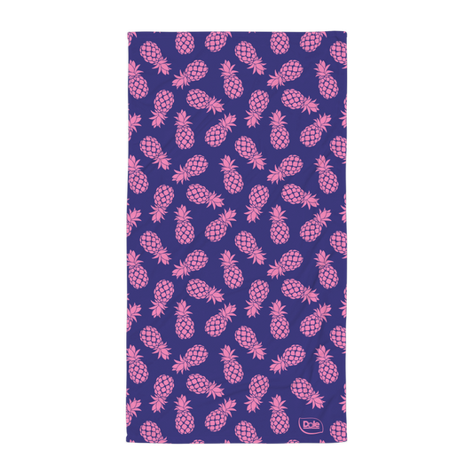 Dole Pineapple Pattern Navy Beach Towel