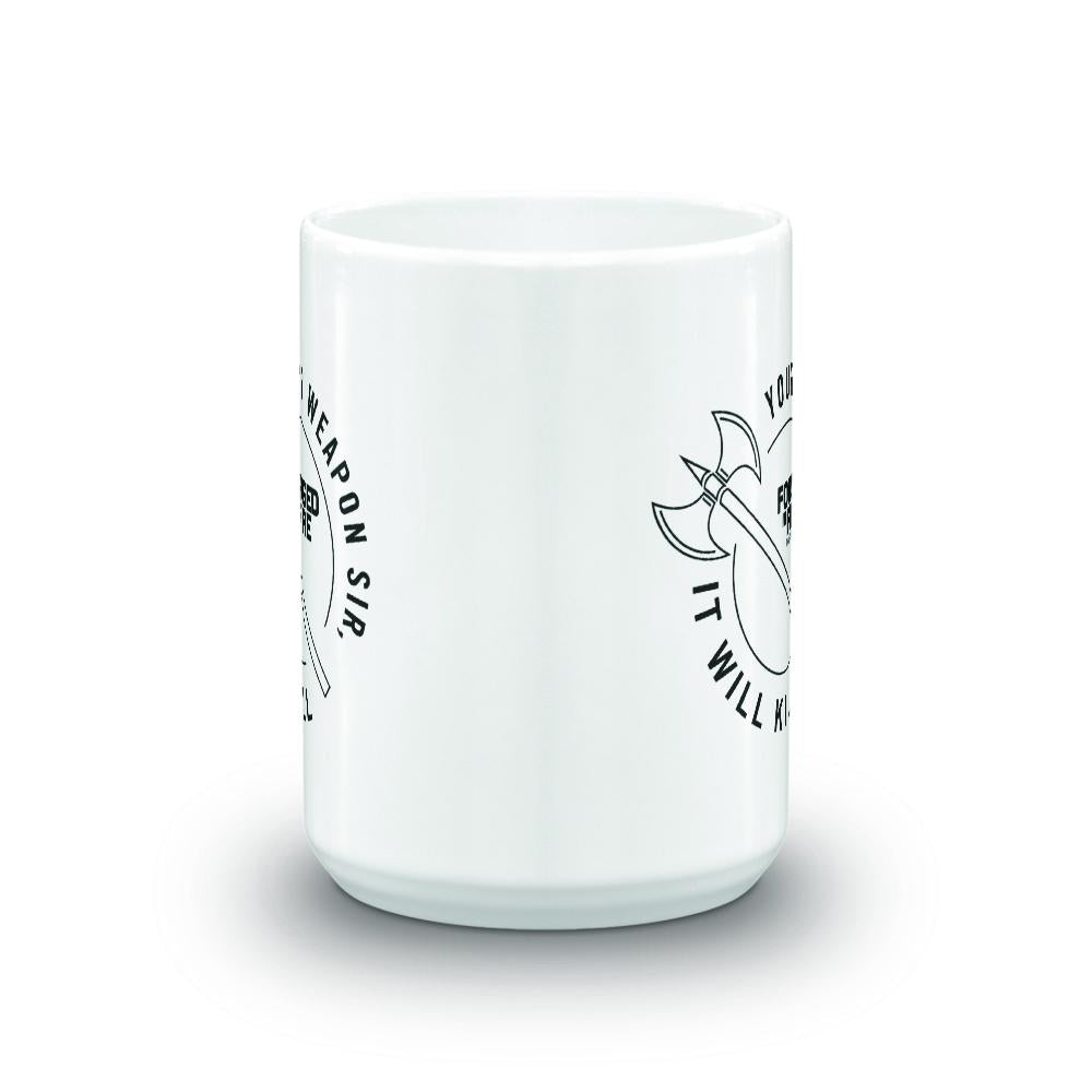 Forged in Fire It Will Kill Double Axe White Mug