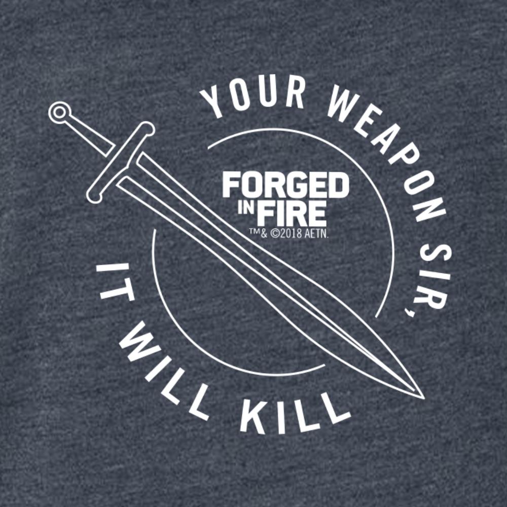 HISTORY Forged in Fire Series It Will Kill Crest Sword Women's Tri-Blend Dolman T-Shirt