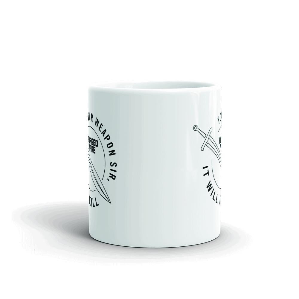 Forged in Fire It Will Kill Sword White Mug