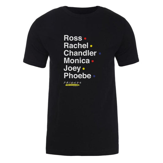 Friends Friends Reunion Names Adult Short Sleeve T-Shirt