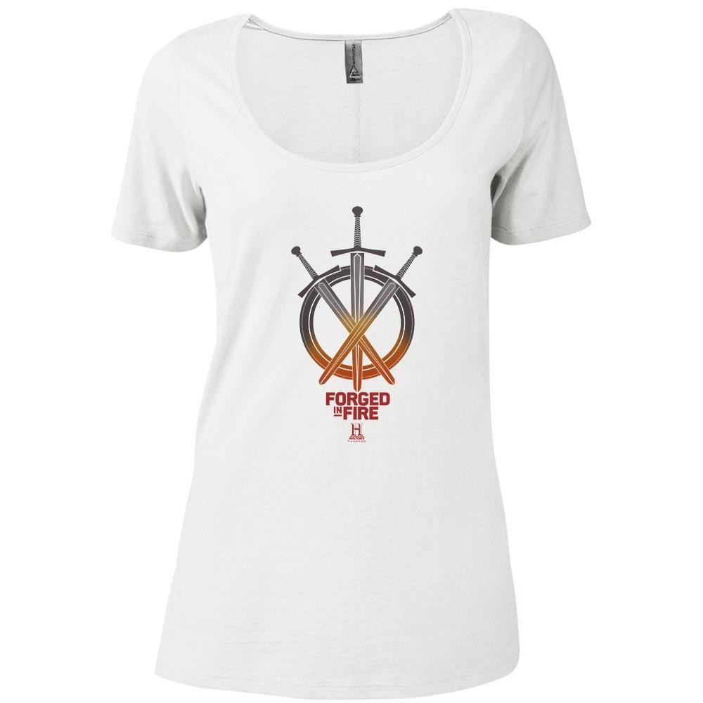 HISTORY Forged In Fire Series Swords Women's Relaxed Scoop Neck T-Shirt