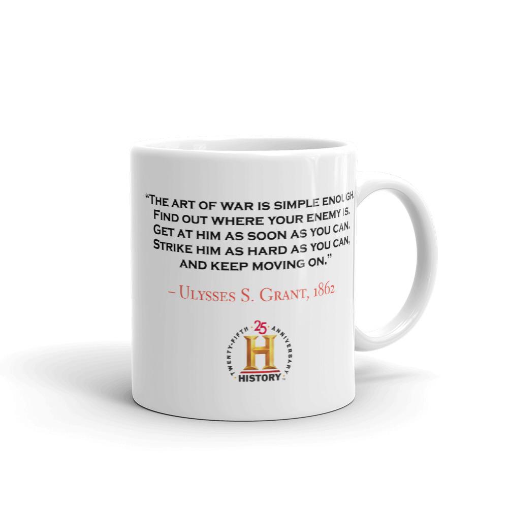 Ulysses S. Grant Art of War White Mug