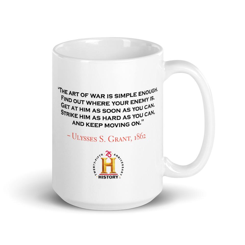 Ulysses S. Grant Art of War White Mug