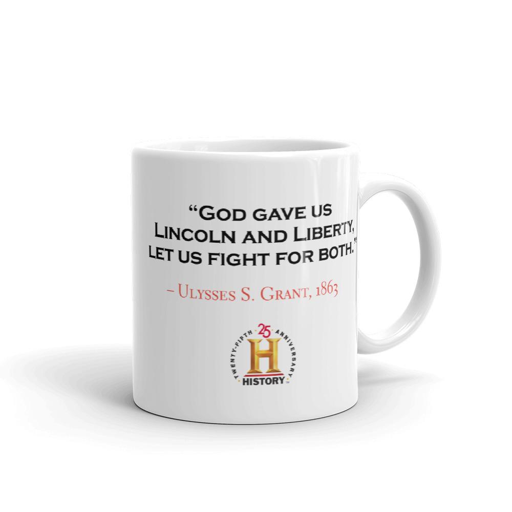 Ulysses S. Grant Lincoln and Liberty White Mug