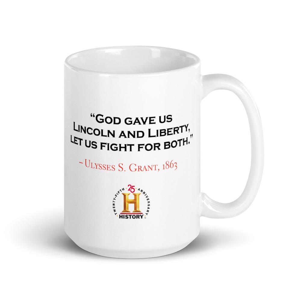 Ulysses S. Grant Lincoln and Liberty White Mug