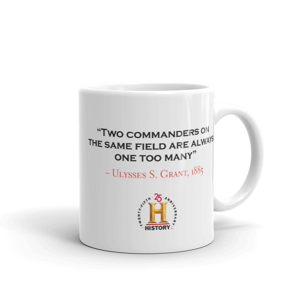 Ulysses S. Grant Two Commanders White Mug