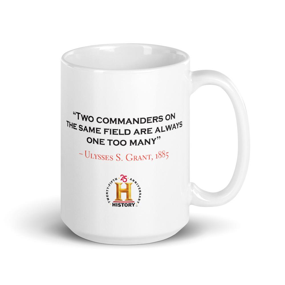 Ulysses S. Grant Two Commanders White Mug
