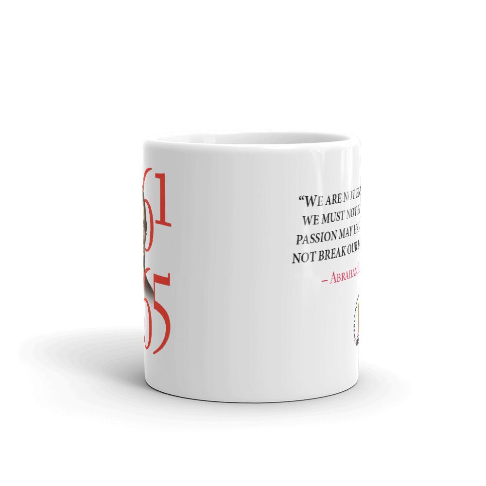 Abraham Lincoln Not Enemies But Friends White Mug