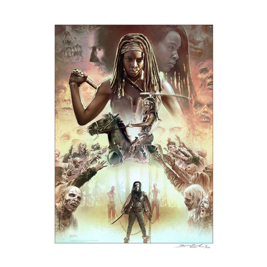 The Walking Dead Michonne Watercolor Gilcee by Brian Rood