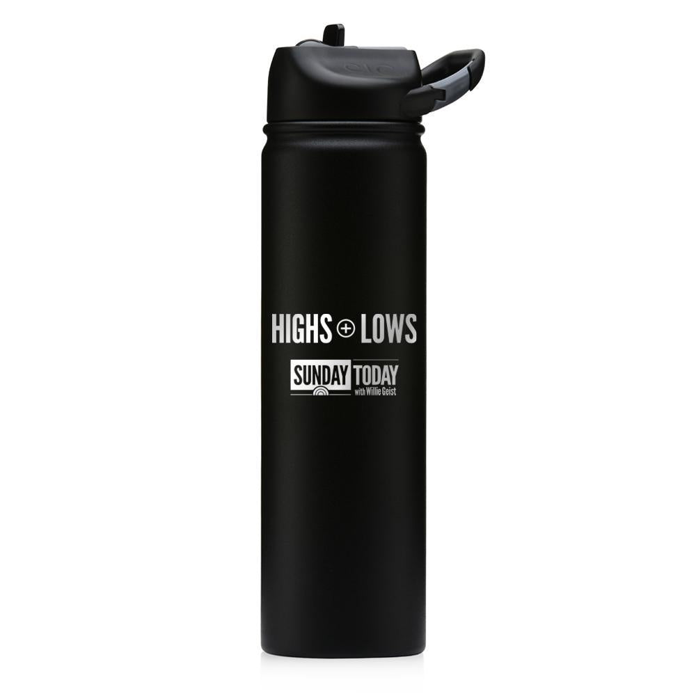 Sunday TODAY Highs + Lows Laser Engraved SIC Water Bottle