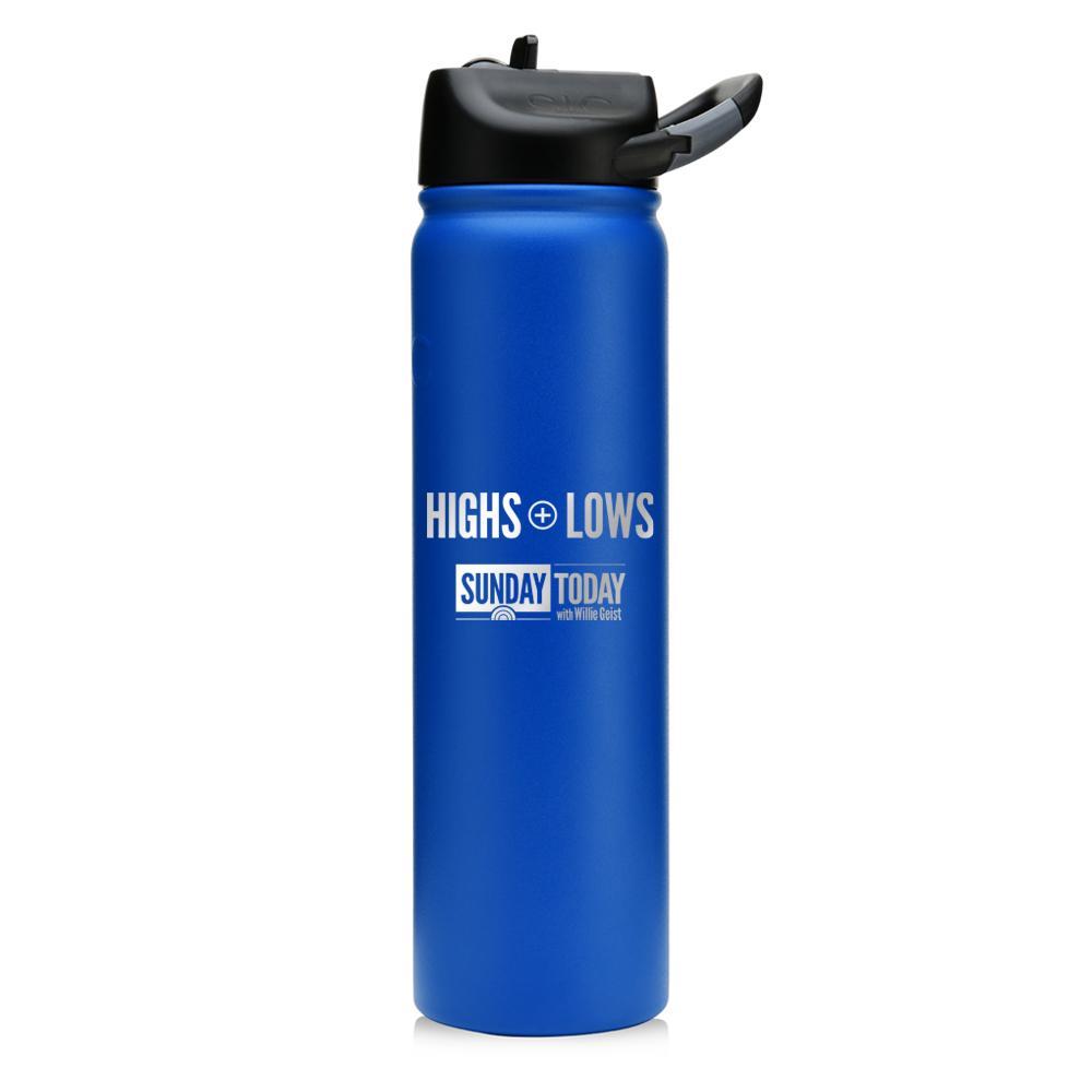 Sunday TODAY Highs + Lows Laser Engraved SIC Water Bottle