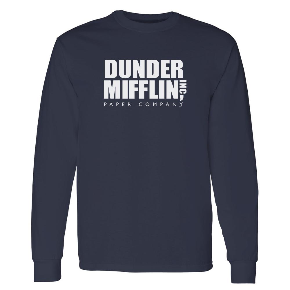 The Office Dunder Mifflin White Adult Long Sleeve T-Shirt