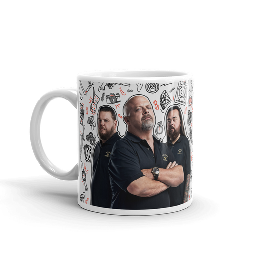 Pawn Stars Doodles White Mug