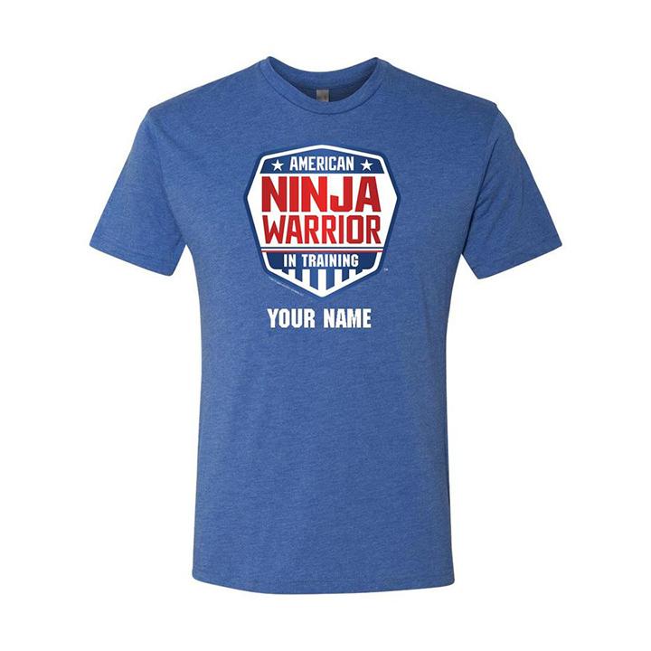 Personalized American Ninja Warrior In Training Men's Tri-Blend Short Sleeve T-Shirt