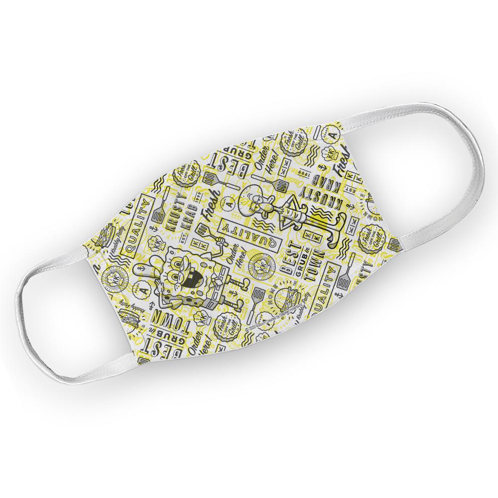 SpongeBob SquarePants The Krusty Krab Fresh Off the Grill Washable Face Mask