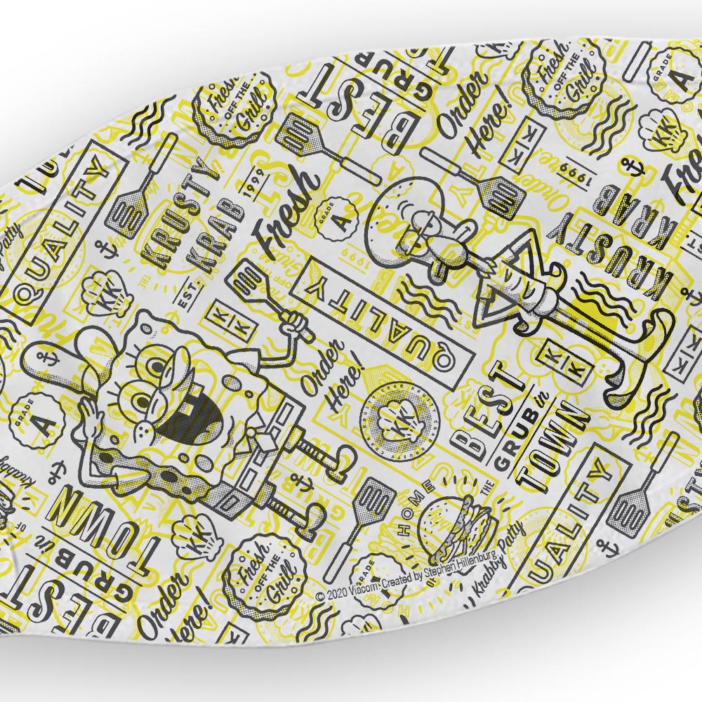 SpongeBob SquarePants The Krusty Krab Fresh Off the Grill Washable Face Mask