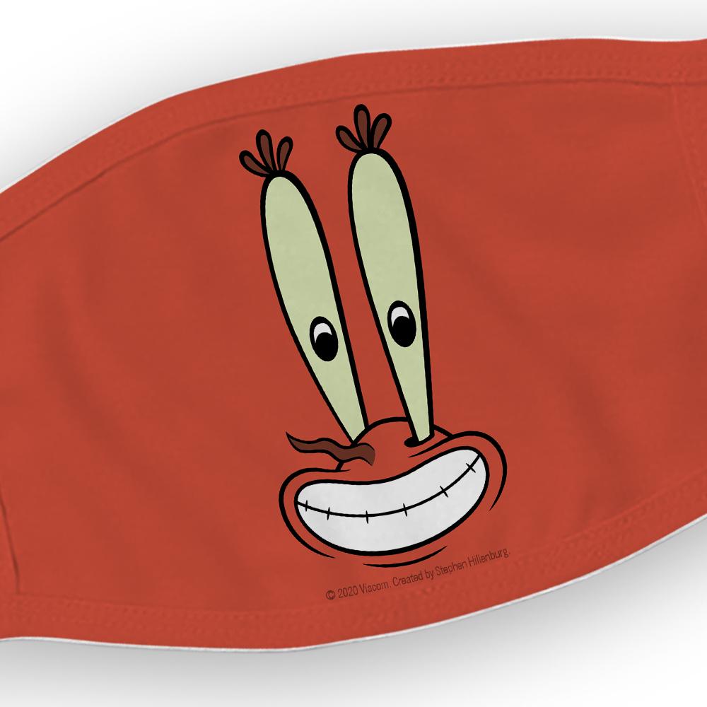 SpongeBob SquarePants Mr. Krabs Big Face Washable Face Mask