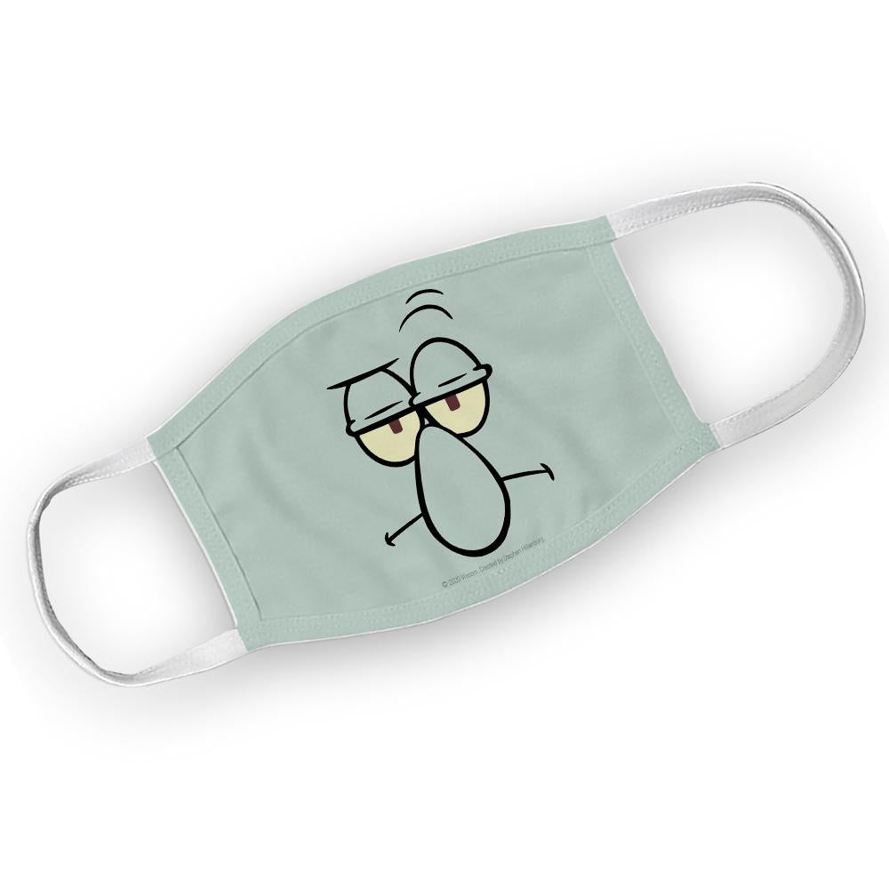 SpongeBob SquarePants Squidward Big Face Washable Face Mask