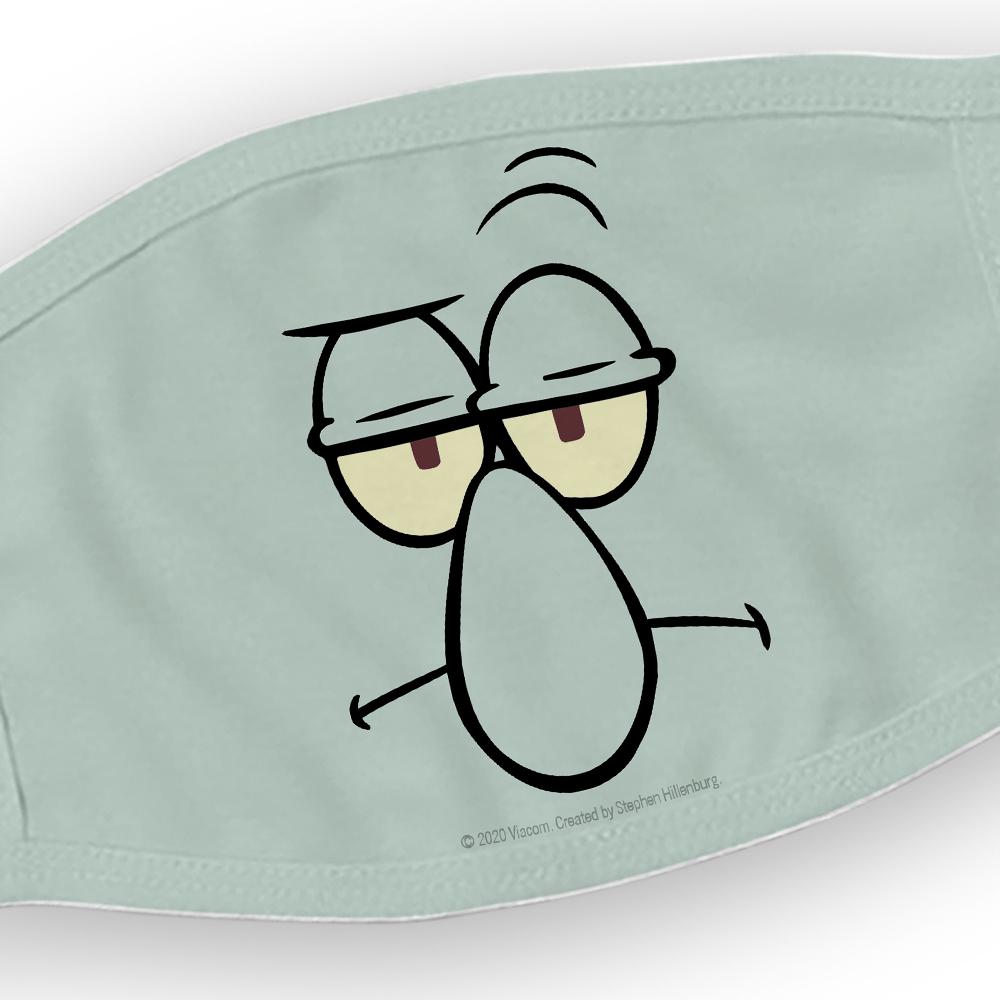 SpongeBob SquarePants Squidward Big Face Washable Face Mask
