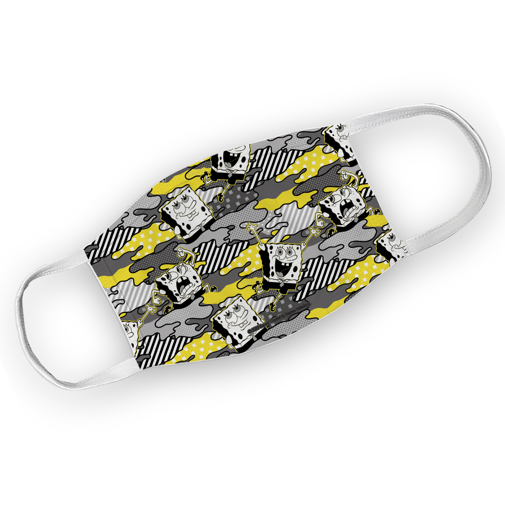 SpongeBob SquarePants Camo Washable Face Mask - SpongeBob SquarePants Official Shop