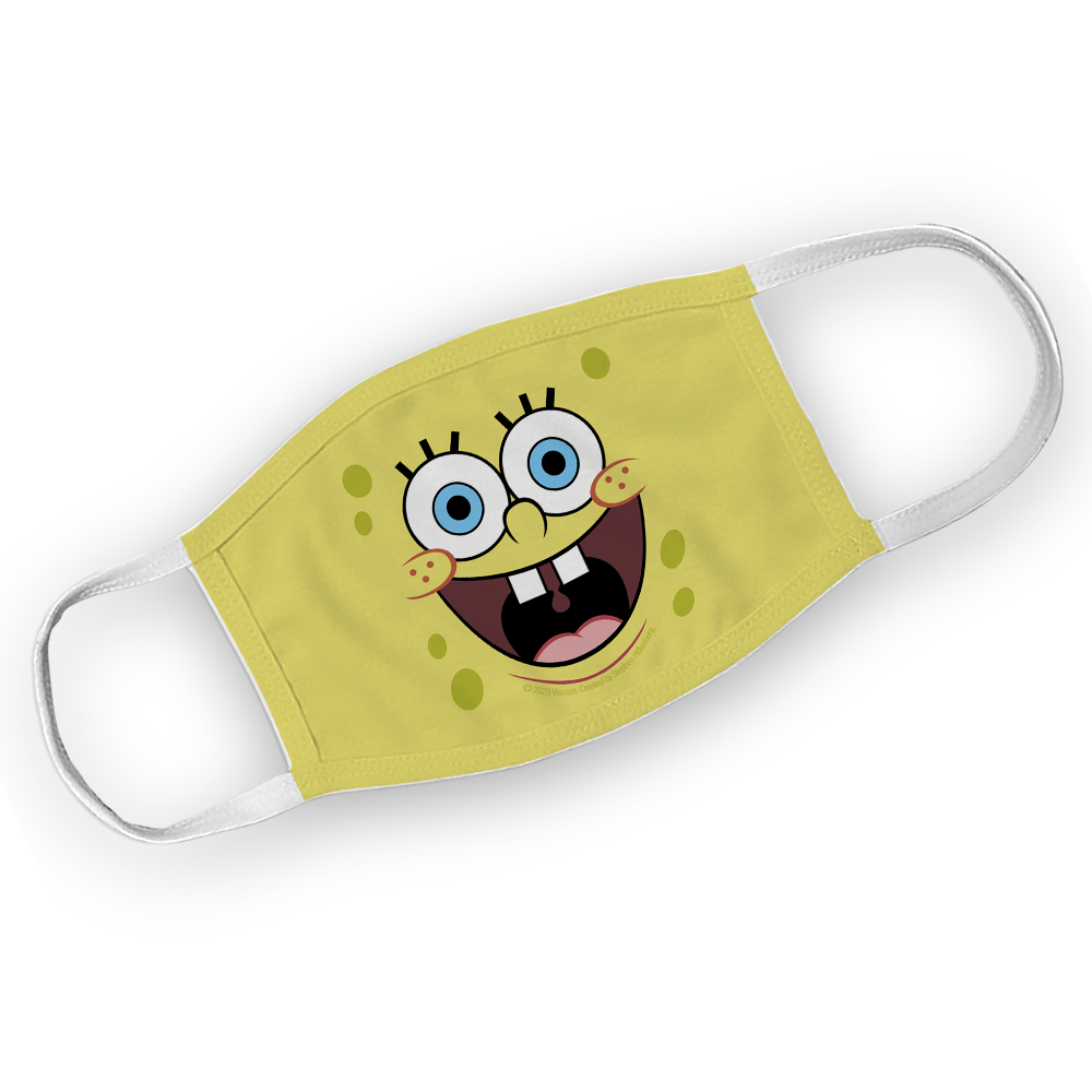 SpongeBob SquarePants Big Face Washable Face Mask - SpongeBob SquarePants Official Shop