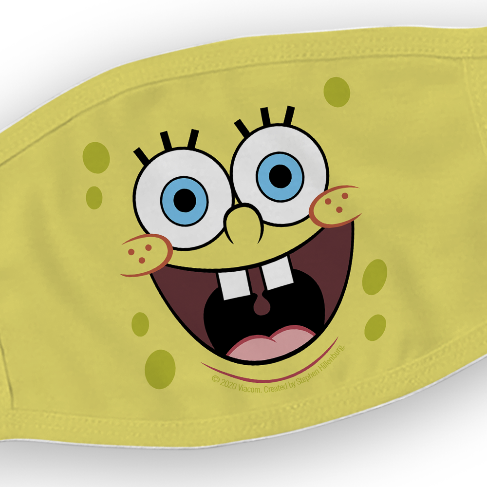 SpongeBob SquarePants Big Face Washable Face Mask - SpongeBob SquarePants Official Shop