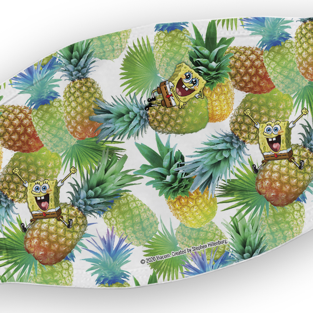 SpongeBob SquarePants Pineapple Washable Face Mask - SpongeBob SquarePants Official Shop